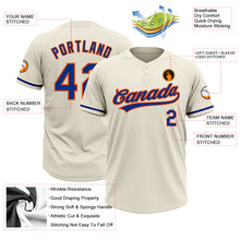 Load image into Gallery viewer, Custom Cream Royal-Orange Two-Button Unisex Softball Jersey
