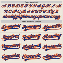 Load image into Gallery viewer, Custom Cream Royal-Orange Two-Button Unisex Softball Jersey
