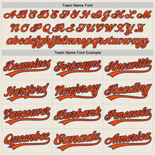 Load image into Gallery viewer, Custom Cream Orange-Navy Two-Button Unisex Softball Jersey
