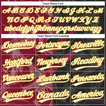 Load image into Gallery viewer, Custom Graffiti Pattern Black Crimson-Gold 3D Two-Button Unisex Softball Jersey
