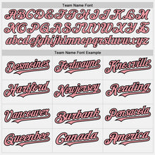 Load image into Gallery viewer, Custom White Black Pinstripe Medium Pink Two-Button Unisex Softball Jersey

