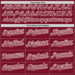 Custom Crimson White Pinstripe White Two-Button Unisex Softball Jersey