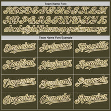 Load image into Gallery viewer, Custom Olive Cream Pinstripe Camo Salute To Service Two-Button Unisex Softball Jersey
