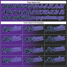 Load image into Gallery viewer, Custom Black Purple-Light Blue Gradient Fashion Two-Button Unisex Softball Jersey
