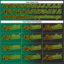 Load image into Gallery viewer, Custom Black Kelly Green-Gold Gradient Fashion Two-Button Unisex Softball Jersey
