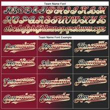 Load image into Gallery viewer, Custom Black Vintage USA Flag Crimson-City Cream Gradient Fashion Two-Button Unisex Softball Jersey
