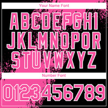 Load image into Gallery viewer, Custom Pink Black-White 3D Pattern Abstract Brush Stroke Two-Button Unisex Softball Jersey
