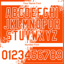 Load image into Gallery viewer, Custom White Orange 3D Pattern Abstract Brush Stroke Two-Button Unisex Softball Jersey

