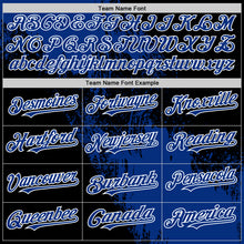 Load image into Gallery viewer, Custom Royal Black-White 3D Pattern Abstract Brush Stroke Two-Button Unisex Softball Jersey
