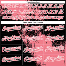 Load image into Gallery viewer, Custom Medium Pink Black-White 3D Pattern Abstract Brush Stroke Two-Button Unisex Softball Jersey
