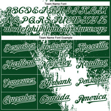 Load image into Gallery viewer, Custom White Green 3D Pattern Abstract Brush Stroke Two-Button Unisex Softball Jersey

