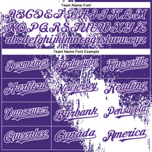 Load image into Gallery viewer, Custom White Purple 3D Pattern Abstract Brush Stroke Two-Button Unisex Softball Jersey
