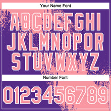 Load image into Gallery viewer, Custom Medium Pink Purple-White 3D Pattern Abstract Brush Stroke Two-Button Unisex Softball Jersey
