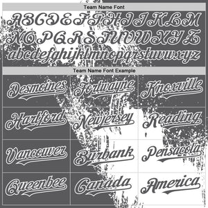 Custom White Steel Gray 3D Pattern Abstract Brush Stroke Two-Button Unisex Softball Jersey