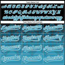 Load image into Gallery viewer, Custom Black Panther Blue-White 3D Gradient Square Shape Two-Button Unisex Softball Jersey
