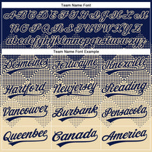 Load image into Gallery viewer, Custom Navy Cream 3D Gradient Square Shape Two-Button Unisex Softball Jersey
