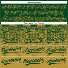 Load image into Gallery viewer, Custom Green Old Gold 3D Gradient Square Shape Two-Button Unisex Softball Jersey
