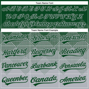 Custom Green Gray 3D Gradient Square Shape Two-Button Unisex Softball Jersey