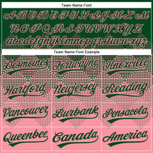 Load image into Gallery viewer, Custom Green Medium Pink 3D Gradient Square Shape Two-Button Unisex Softball Jersey
