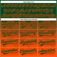 Load image into Gallery viewer, Custom Green Orange 3D Gradient Square Shape Two-Button Unisex Softball Jersey
