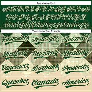 Custom Green Cream 3D Gradient Square Shape Two-Button Unisex Softball Jersey