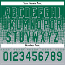 Load image into Gallery viewer, Custom Kelly Green Gray 3D Gradient Square Shape Two-Button Unisex Softball Jersey
