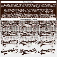 Load image into Gallery viewer, Custom Brown White 3D Gradient Square Shape Two-Button Unisex Softball Jersey
