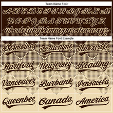Load image into Gallery viewer, Custom Brown Cream 3D Gradient Square Shape Two-Button Unisex Softball Jersey
