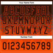 Load image into Gallery viewer, Custom Brown Orange 3D Gradient Square Shape Two-Button Unisex Softball Jersey
