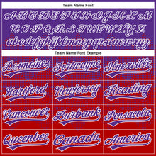 Load image into Gallery viewer, Custom Purple Red-White 3D Gradient Square Shape Two-Button Unisex Softball Jersey
