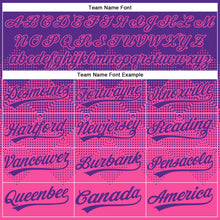 Load image into Gallery viewer, Custom Purple Pink 3D Gradient Square Shape Two-Button Unisex Softball Jersey
