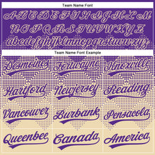 Load image into Gallery viewer, Custom Purple Cream 3D Gradient Square Shape Two-Button Unisex Softball Jersey
