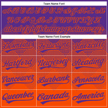 Load image into Gallery viewer, Custom Purple Orange 3D Gradient Square Shape Two-Button Unisex Softball Jersey
