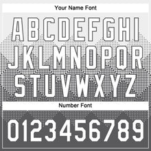 Load image into Gallery viewer, Custom White Steel Gray 3D Gradient Square Shape Two-Button Unisex Softball Jersey
