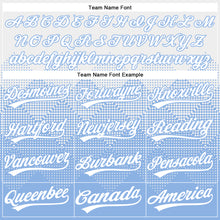 Load image into Gallery viewer, Custom White Light Blue 3D Gradient Square Shape Two-Button Unisex Softball Jersey
