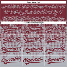 Load image into Gallery viewer, Custom Burgundy Gray 3D Gradient Square Shape Two-Button Unisex Softball Jersey
