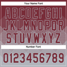 Load image into Gallery viewer, Custom Burgundy Gray 3D Gradient Square Shape Two-Button Unisex Softball Jersey

