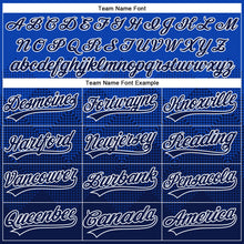 Load image into Gallery viewer, Custom Thunder Blue Navy-White 3D Gradient Square Shape Two-Button Unisex Softball Jersey
