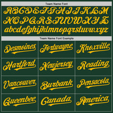 Load image into Gallery viewer, Custom Green White-Gold Pinstripe Authentic Split Fashion Baseball Jersey
