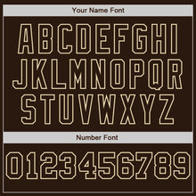 Load image into Gallery viewer, Custom Brown Cream-Brown Pinstripe Authentic Split Fashion Baseball Jersey
