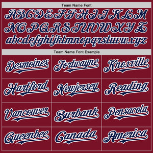 Custom Crimson White-Navy Pinstripe Authentic Split Fashion Baseball Jersey