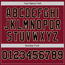 Load image into Gallery viewer, Custom Crimson Cream-Black Pinstripe Authentic Split Fashion Baseball Jersey
