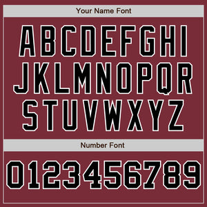 Custom Burgundy White-Black Pinstripe Authentic Split Fashion Baseball Jersey