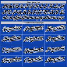 Load image into Gallery viewer, Custom Thunder Blue White-Black Pinstripe Authentic Split Fashion Baseball Jersey
