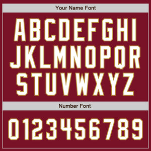 Custom Crimson Black-Old Gold Authentic Split Fashion Baseball Jersey