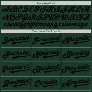 Custom Green Black-White Authentic Split Fashion Baseball Jersey