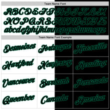 Load image into Gallery viewer, Custom Black White-Kelly Green Split Fashion Performance T-Shirt
