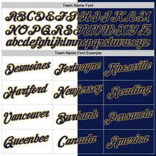 Load image into Gallery viewer, Custom Navy White-Old Gold Split Fashion Performance T-Shirt
