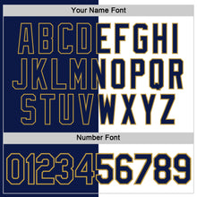 Load image into Gallery viewer, Custom Navy White-Old Gold Split Fashion Performance T-Shirt
