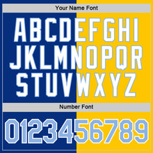 Load image into Gallery viewer, Custom Royal Light Blue-Yellow Split Fashion Performance T-Shirt
